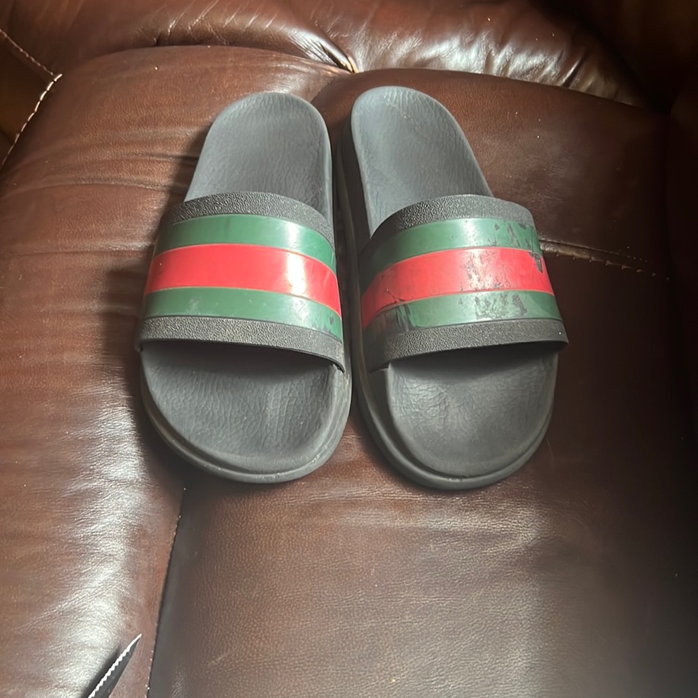 Gucci Men's Web Slide Sandals